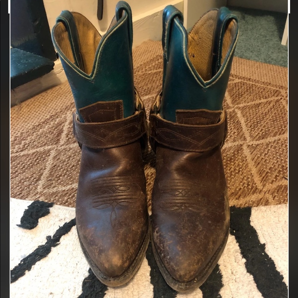 Multi color fry boots